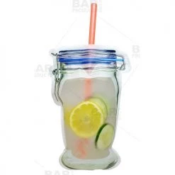 BarProducts.com Zipper Cocktail Bags - Mason Jar Design - 32oz Or 17oz