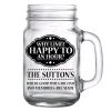 BarProducts.com CUSTOMIZABLE - 16oz Mason Jar With Handle - Happy Hour
