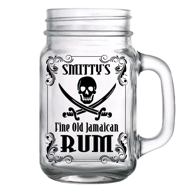 mason-jars-16oz_rum-web.jpg BarProducts.com CUSTOMIZABLE - 16oz Mason Jar With Handle - Rum