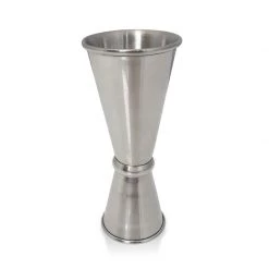 BarProducts.com BarConic® Japanese Style - Tall Double-Sided Jigger - Stainless Steel - 28mL And 56mL