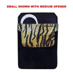 BarProducts.com DekoPokit™ Leather Bottle Opener Pocket Protector W/ Designer Flap - Green Stripes Bottle Opener Accessories