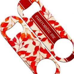 BarProducts.com CUSTOMIZABLE Speed Bottle Opener - Medium Sized 5 Inch - Autumn Leaves (V2) Bartending Bottle Openers