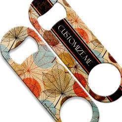 BarProducts.com Bartending Bottle Openers CUSTOMIZABLE Speed Bottle Opener - Medium Sized 5 Inch - Autumn Leaves (V3)