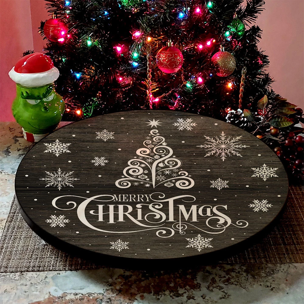 merry-christmas-lazy-susan-christmas-web1.jpg BarProducts.com Merry Christmas Themed Lazy Susan - Size Options