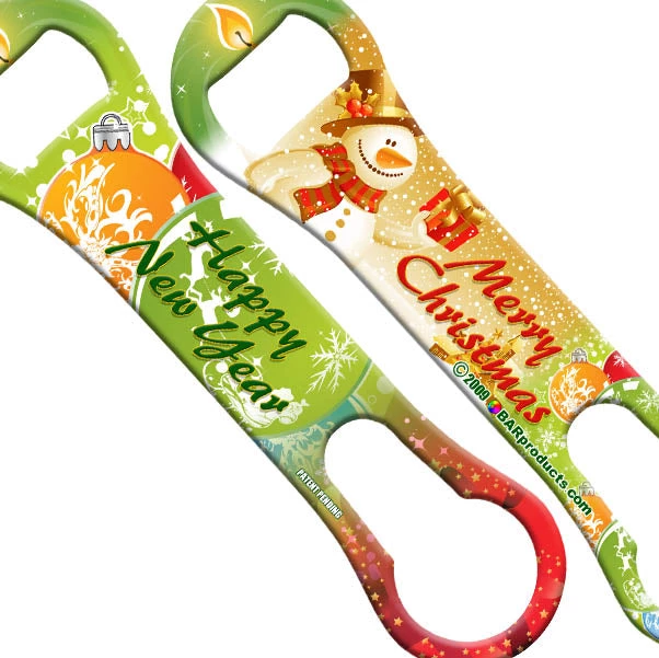 merry-christmas-vrod-09.jpg BarProducts.com Merry Christmas Happy New Year - V-Rod® Bottle Opener Bartending Bottle Openers