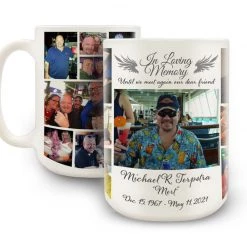 BarProducts.com CUSTOM Memorial Coffee Mug - 22 Slot Collage - 15 Ounce