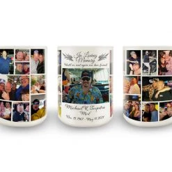 BarProducts.com CUSTOM Memorial Coffee Mug - 22 Slot Collage - 15 Ounce
