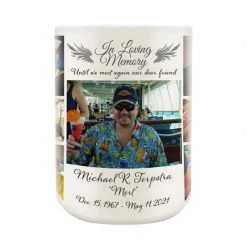 BarProducts.com CUSTOM Memorial Coffee Mug - 22 Slot Collage - 15 Ounce
