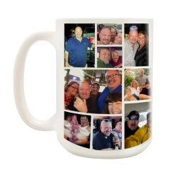 BarProducts.com CUSTOM Memorial Coffee Mug - 22 Slot Collage - 15 Ounce