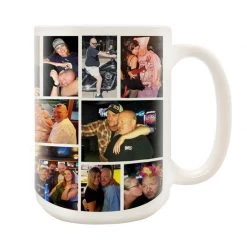 BarProducts.com CUSTOM Memorial Coffee Mug - 22 Slot Collage - 15 Ounce