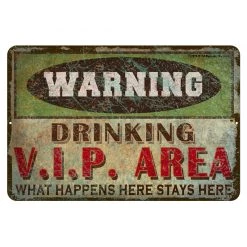 Bar Products BAR DECOR CUSTOMIZABLE Vintage Metal Bar Sign - 12