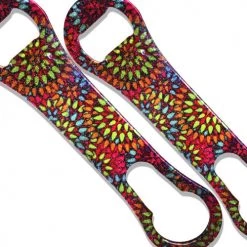 BarProducts.com Metallic Glitter Hippie Flowers V-Rod® Bartending Bottle Openers