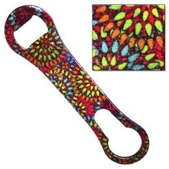 BarProducts.com Metallic Glitter Hippie Flowers V-Rod® Bartending Bottle Openers