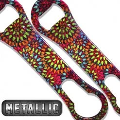 BarProducts.com Metallic Glitter Hippie Flowers V-Rod® Bartending Bottle Openers