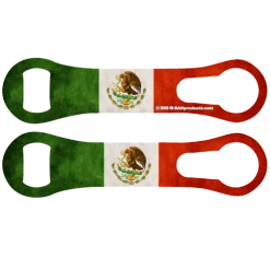BarProducts.com Kolorcoat™ V-Rod® Opener - Mexico Flag Custom Bottle Openers