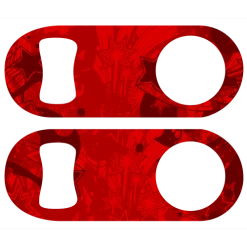BarProducts.com PRODUCT DESIGNER Kolorcoat™ Mini Speed Opener - Red Stars