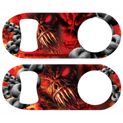 BarProducts.com PRODUCT DESIGNER Kolorcoat™ Mini Speed Opener - Skulls & Chains