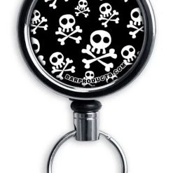 BarProducts.com Bartending Bottle Openers Kolorcoat™ Mini Opener With Retractable Reel - Skulls