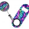 BarProducts.com Kolorcoat™ Mini Bottle Opener With Retractable Reel – Tie Dye 3 Bartending Bottle Openers