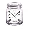 BarProducts.com CUSTOMIZABLE - 2oz Clear Mini Mason Jar Shot Glass - Arrow