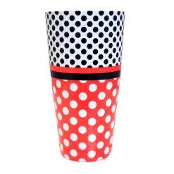 BarProducts.com Cocktail Shaker Tin - Printed Designer Series - 28oz Weighted - Minnie Mouse Polka Dots