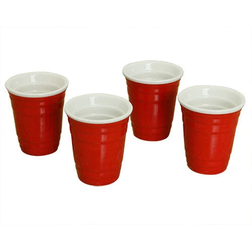 mini-red-cup-shot-glasses-bs.jpg BarProducts.com Mini Red Cup Shot Glasses Set - 4 Pack BAR SUPPLIES