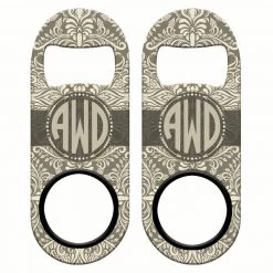 BarProducts.com CUSTOMIZABLE Mini Bottle Opener With Retractable Reel - Vintage Design 1 Bartending Bottle Openers