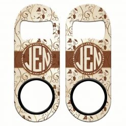 BarProducts.com CUSTOMIZABLE Mini Bottle Opener With Retractable Reel - Vintage Design 2