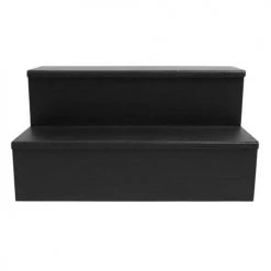 BarProducts.com BAR DECOR MixMaster™ 2 Tier Incremental Wooden Liquor Bottle Shelf Displays - BLACK