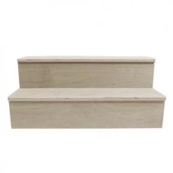 BarProducts.com BAR DECOR MixMaster™ 2 Tier Incremental Wooden Liquor Bottle Shelf Displays - NATURAL