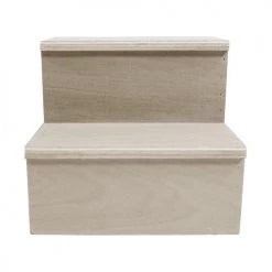 BarProducts.com BAR DECOR MixMaster™ 2 Tier Incremental Wooden Liquor Bottle Shelf Displays - NATURAL