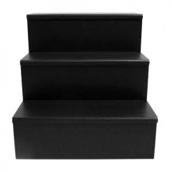 BarProducts.com Wooden Liquor Shelves - 3 Tier - BLACK