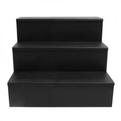 BarProducts.com Wooden Liquor Shelves - 3 Tier - BLACK