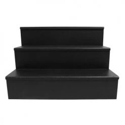 BarProducts.com Wooden Liquor Shelves - 3 Tier - BLACK