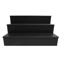 BarProducts.com Wooden Liquor Shelves - 3 Tier - BLACK