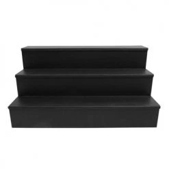 BarProducts.com Wooden Liquor Shelves - 3 Tier - BLACK