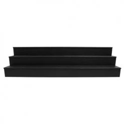 BarProducts.com Wooden Liquor Shelves - 3 Tier - BLACK