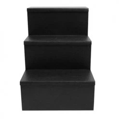 BarProducts.com Wooden Liquor Shelves - 3 Tier - BLACK