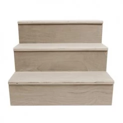 BarProducts.com MixMaster™ 3 Tier Incremental Wooden Liquor Bottle Shelf Displays - NATURAL BAR DECOR