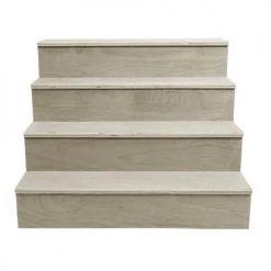 BarProducts.com MixMaster™ 4 Tier Incremental Wooden Liquor Bottle Shelf Displays - NATURAL BAR DECOR