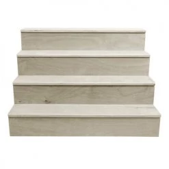 BarProducts.com MixMaster™ 4 Tier Incremental Wooden Liquor Bottle Shelf Displays - NATURAL BAR DECOR