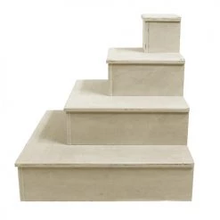 BarProducts.com MixMaster™ 4 Tier Incremental Wooden Liquor Bottle Shelf Displays - NATURAL BAR DECOR