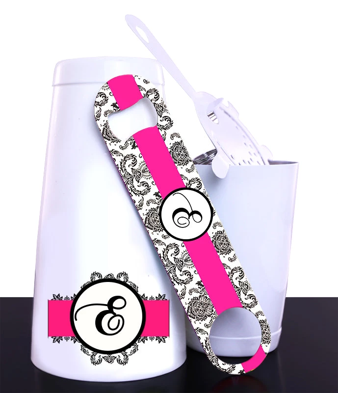 monogrammed-shaker-set-web.jpg BarProducts.com Bar Sets & Package Specials Monogrammed Kolorcoat™ Bar Tools Set