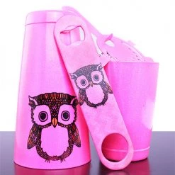 BarProducts.com "Mr. Owl" Neon Pink Glitter Kolorcoat⢠Bar Tools