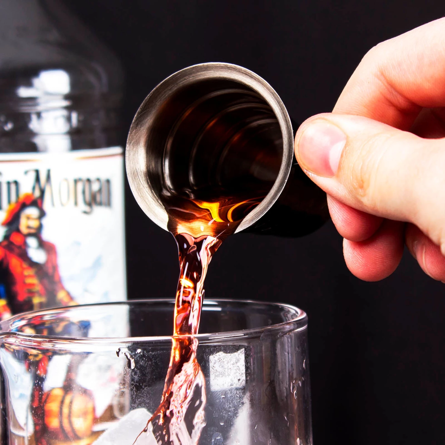 multi-stepped-scene-2.jpg BarProducts.com Olea ™ Multi Stepped Jigger With Handle - Color Options SPECIAL COLLECTIONS