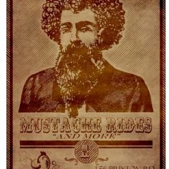 BarProducts.com "Mustache Rides" Kolorcoat™ Metal Bar Sign BAR DECOR