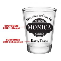 BarProducts.com CUSTOMIZABLE - 1.75oz Clear Shot Glass - Casa De
