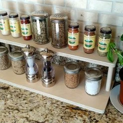BarProducts.com Counter Caddies™ - NATURAL - 24" STRAIGHT Shelf - Culinary / Spice Rack