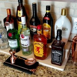 BarProducts.com Counter Caddies™ - NATURAL - 24" STRAIGHT - Liquor/Wine Bottle Display Liquor Shelves / Bottle Displays