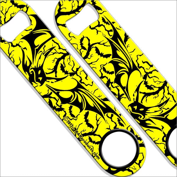 neon-bats-speed-lbl-new_1.jpg BarProducts.com Speed Bottle Opener / Bar Key - Neon Yellow Bats